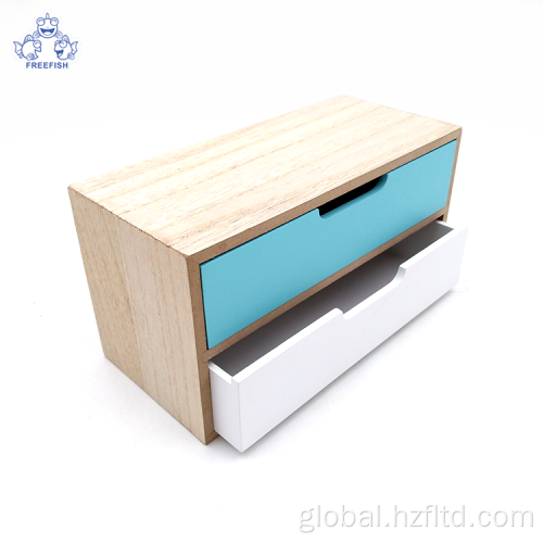 China Modern Wooden Office Desk Organizer with 2 drawers Supplier